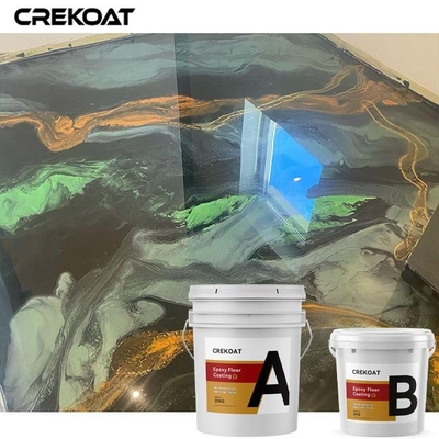 Unieke Metaal Epoxyvloer die Pearlescent Lichte Weerspiegelend met een laag bedekken