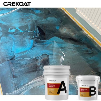 3D Effect Metaal Epoxyvloerdeklaag verzet zich Vlekken tegen Chemische producten en Slijtage
