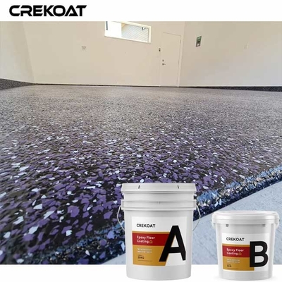 Commerciële Gebiedenverf Chip Epoxy Floor Coating With dat Decoratieve Vlokken mengt