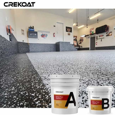 De Vloerdeklaag van de garages EpoxydieVlok uit Epoxy Gekleurde Hars wordt samengesteld