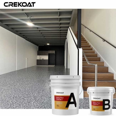 Decoratieve vlokken epoxy vloer helder bovenkleding voor commerciële ruimtes