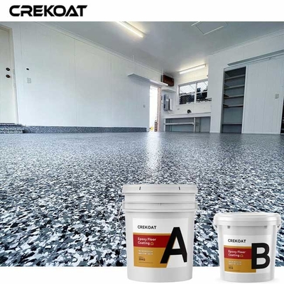 Epoxieflakencoating met chemisch gebonden vlokken