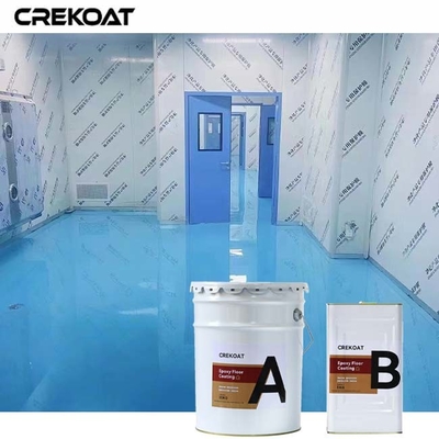 Naadloze industriële epoxyverf voor betonnen overgang tussen vloer en muren