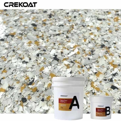 Laaggeur Polyaspartic Flake Floor Gloss Retention behoudt een glanzende afwerking na verloop van tijd