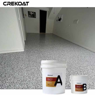 Epoxypolyaspartic betonnen coating met decoratieve vlokken kwarts voor een unieke look