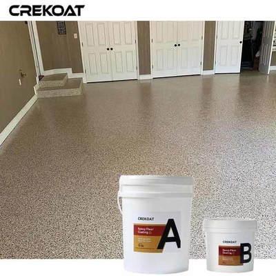 Epoxy vloerlak met een laag VOC-gehalte biedt een unieke mix van veelkleurige vlokken