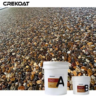 Epoxy vloercoating op basis van waterhars gewassen steen