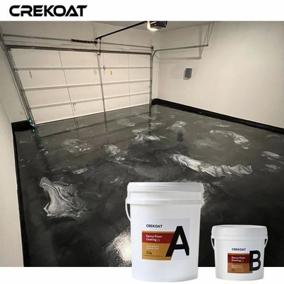 Glanzende metalen epoxyvloercoating ingebedde glitter of metalen vlokken voor extra glinster