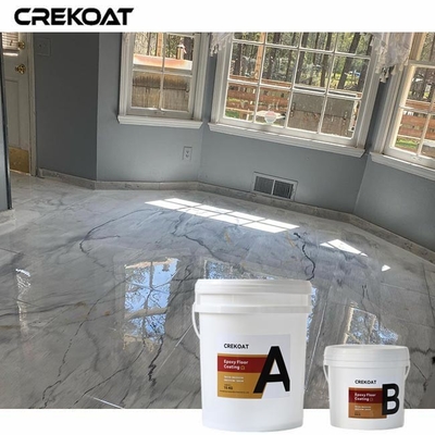 Metalen epoxyvloeren met een lage geur met een witte geur