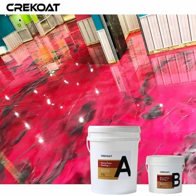 Abrasiebestendigheid Rood metaal epoxy vloercoating voor industriële toepassingen Zwaar voetverkeer