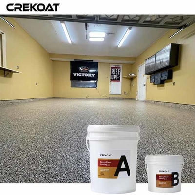 Epoxy-vlakvloercoating met een laag VOC-gehalte geneest relatief snel en vermindert de stilstand