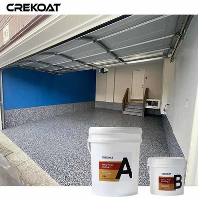 UV-bestendige epoxy vloerlaag met vlokken
