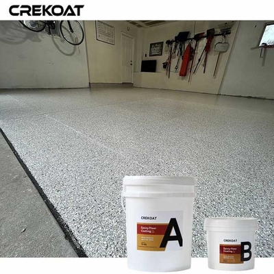 Anti-slip epoxy flake vloercoating kan worden getestureerd om betere tractie te bieden