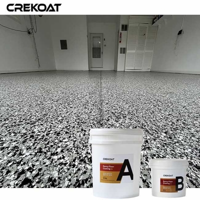 Waterdichte epoxy-vlokvloercoating voorkomt dat water binnendringt en beschadigt