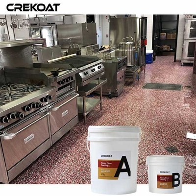 Vochtbestendige epoxy-vloercoating met vlokken