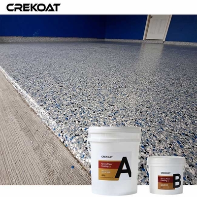 Verbeterde UV-stabiliteit Epoxy vloercoating met vlokken om kleurvervaaging te voorkomen