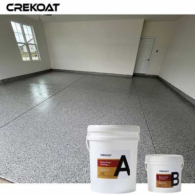 3D vloercoating met epoxy ingebedde metalen vlokken voor schimmerend effect
