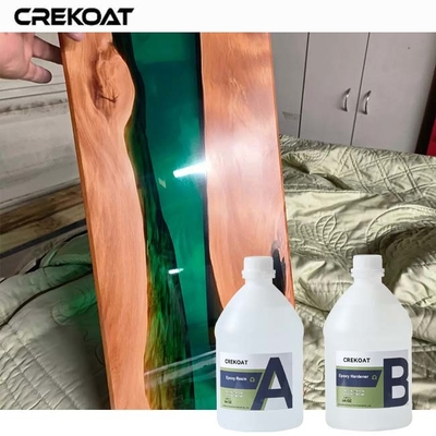 Doorzichtige houtlaag Epoxy-cures voor een hoogglanzende afwerking die gele kleur weerstaat