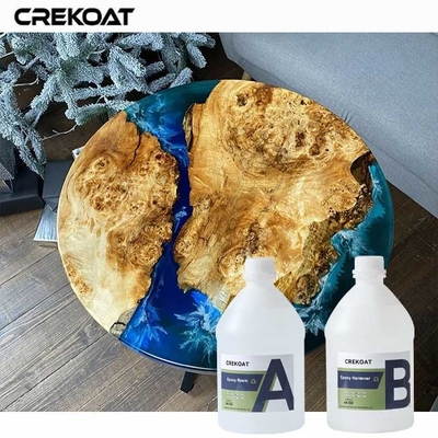 Diep gieten van epoxyhars creëert oceaan-achtige effecten in meubels