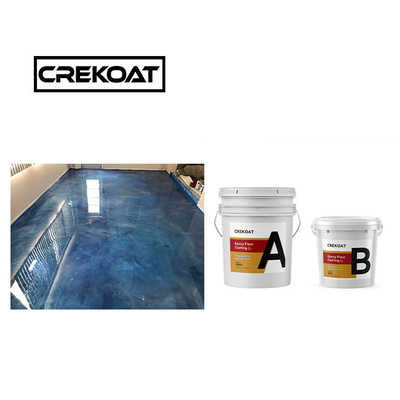 Geurloze Epoxy vloerbedekking met metaal