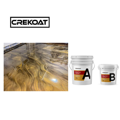 Koper Hoogglanzend Metalen Epoxy Beton Verf Topcoats 3mm 100% Hoog Vaste Stoffen