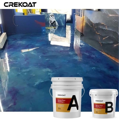 Commerciële Woon Epoxyvloer die Metaalpigment met een laag bedekken
