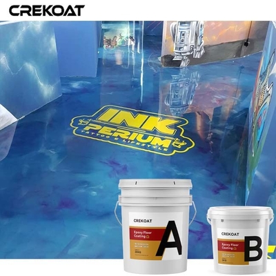 De kleur kleurt Metaal Epoxyvloer met pigment Met een laag bedekkend Duurzame Langdurige Bevloering