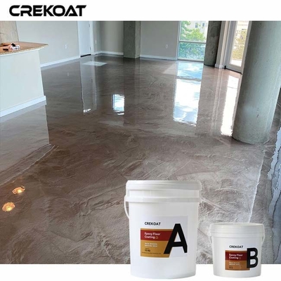 Reflectieve metalen epoxy vloercoating met een hoge glans of matte afwerking