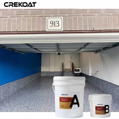 UV-bestendige epoxy vloerlaag met vlokken