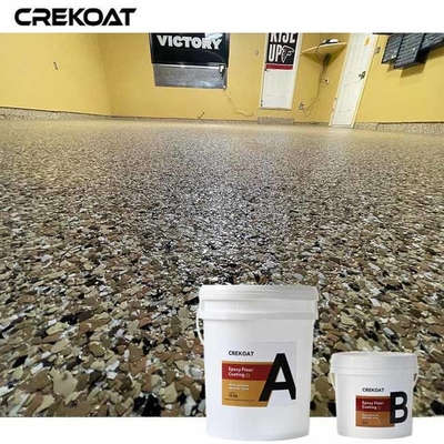 Epoxy-vlakvloercoating met een laag VOC-gehalte geneest relatief snel en vermindert de stilstand
