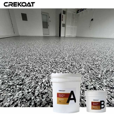 Waterdichte epoxy-vlokvloercoating voorkomt dat water binnendringt en beschadigt